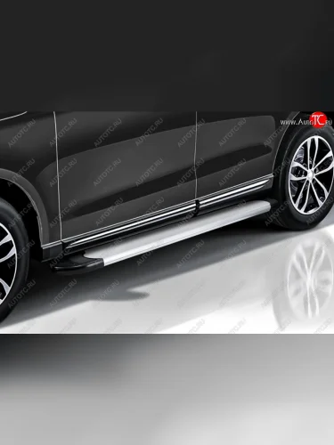 Порожки для ног Slitkoff Optima (Silver) KIA Sorento  MQ4 (2020-2022)