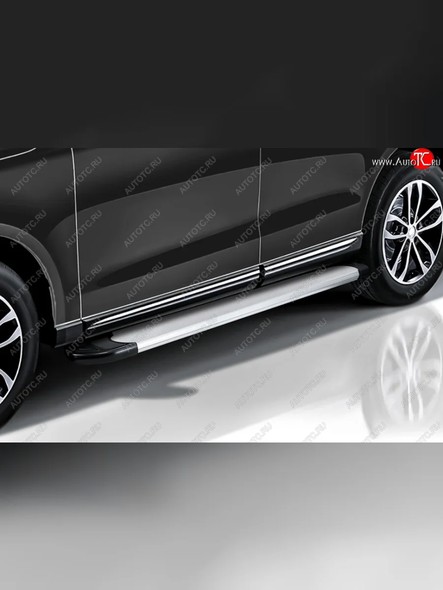 Порожки для ног Slitkoff Optima KIA Sorento MQ4 (2020-2022) (Silver)  в Керчи Республика Крым