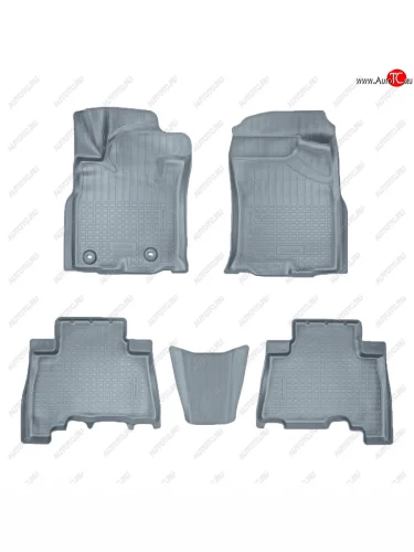 Коврики салона Norplast Unidec (5 мест) (серые) Toyota Land Cruiser Prado J150 1-ый рестайлинг (2013-2017)