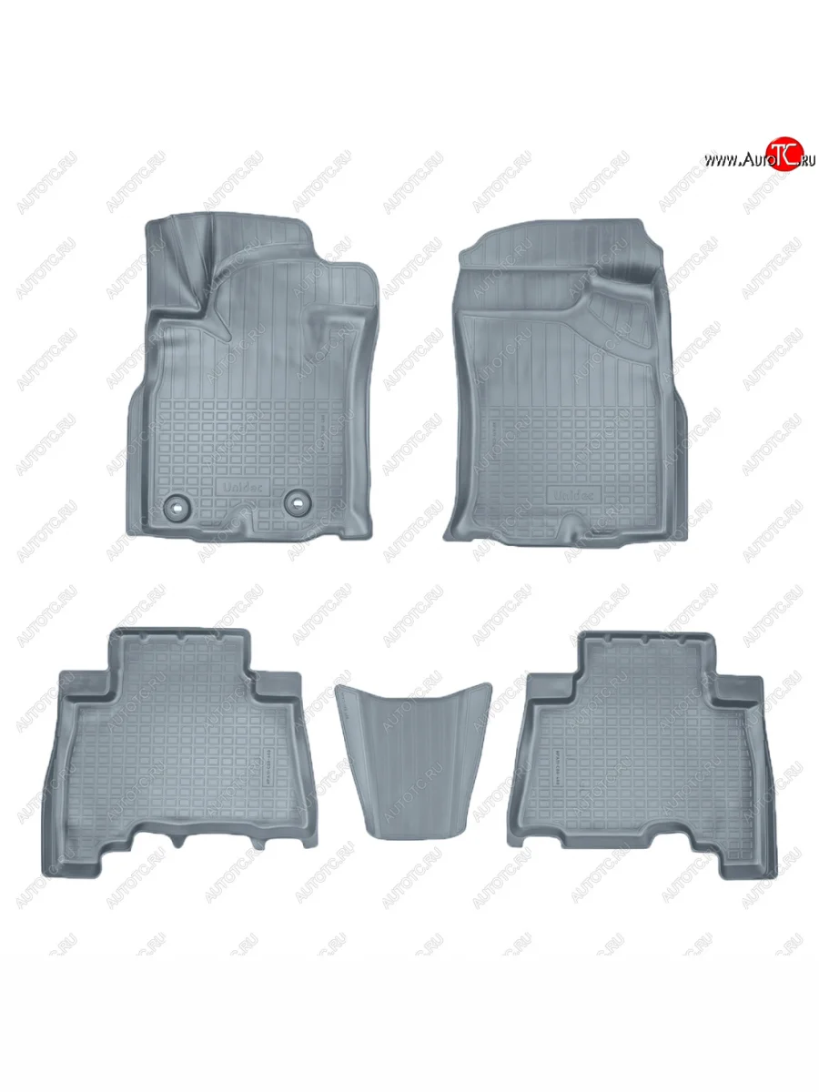 Коврики салона Norplast Unidec (5 мест) Toyota Land Cruiser Prado J150 1-ый рестайлинг (2013-2017) (серые)  в Керчи Республика Крым