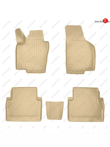 Коврики салона Norplast Unidec (бежевые) Volkswagen Sharan MK2,7N дорестайлинг (2010-2015)
