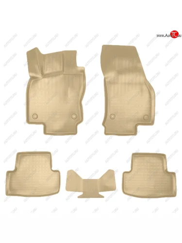 Коврики салона Norplast Unidec (бежевые) Volkswagen Taos (2020-2022)