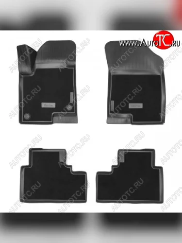 Комбинированые коврики салона Unidec (полный привод, полиуретан с текстильным покрытием) Haval Jolion дорестайлинг (2020-2024)