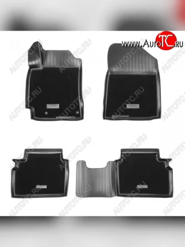 Комбинированые коврики салона Unidec (полиуретан с текстильным покрытием) KIA Cerato 4 BD дорестайлинг седан (2018-2021)