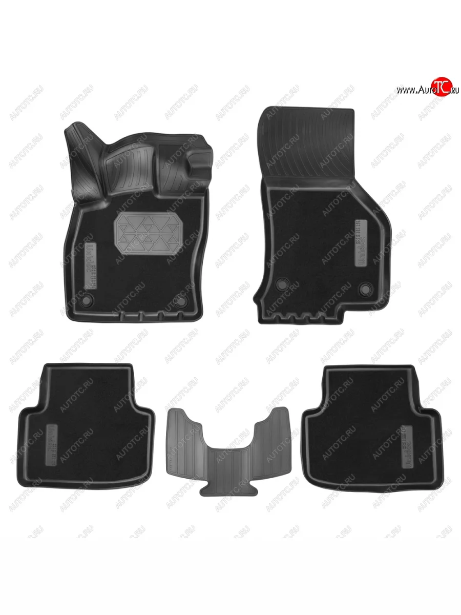 Комбинированые коврики салона Unidec (полиуретан с текстильным покрытием) Skoda Octavia A8 универсал (2019-2022)  с доставкой в г. Пермь
