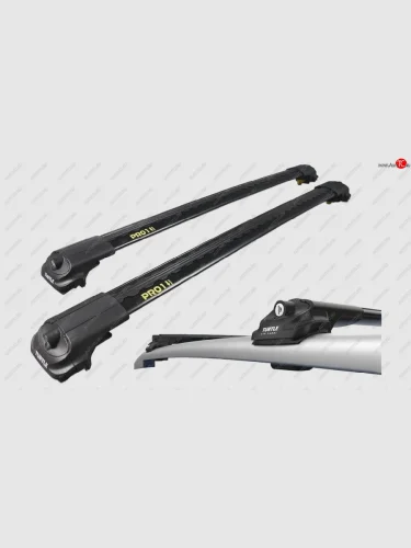 Багажник на крышу TURTLE Air 1 (на обычные рейлинги) (black) BMW X6 ( E71,  F16,  G06) (2008-2023) дорестайлинг