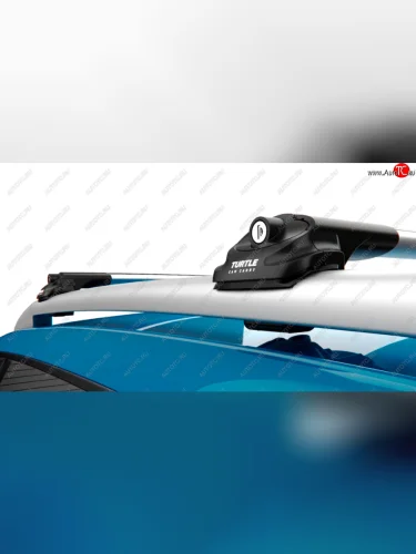 Багажник на крышу TURTLE Air 1 (на обычные рейлинги) (серебро) Mitsubishi ASX (2010-2025) дорестайлинг, 1-ый рестайлинг, 2-ой рестайлинг, 3-ий рестайлинг