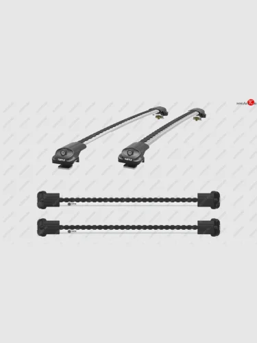Багажник на крышу TURTLE Air 1 (CLAMP 2, на обычные рейлинги) (серебро) Renault Duster  HM (2021-2024) рестайлинг