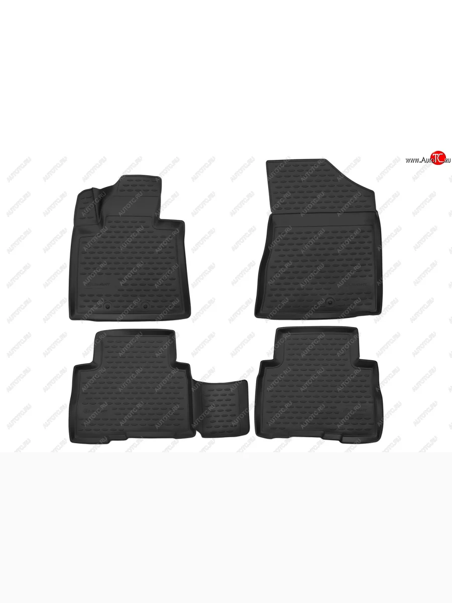 Комплект ковриков салона Element 3D (полиуретан) KIA Sorento XM рестайлинг (2012-2015) (черный)  с доставкой в г. Пермь