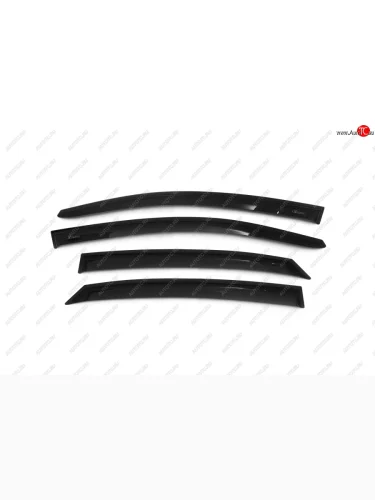 Дефлекторы окон Vinguru (накладные) Hyundai Solaris HCR седан дорестайлинг (2017-2020)