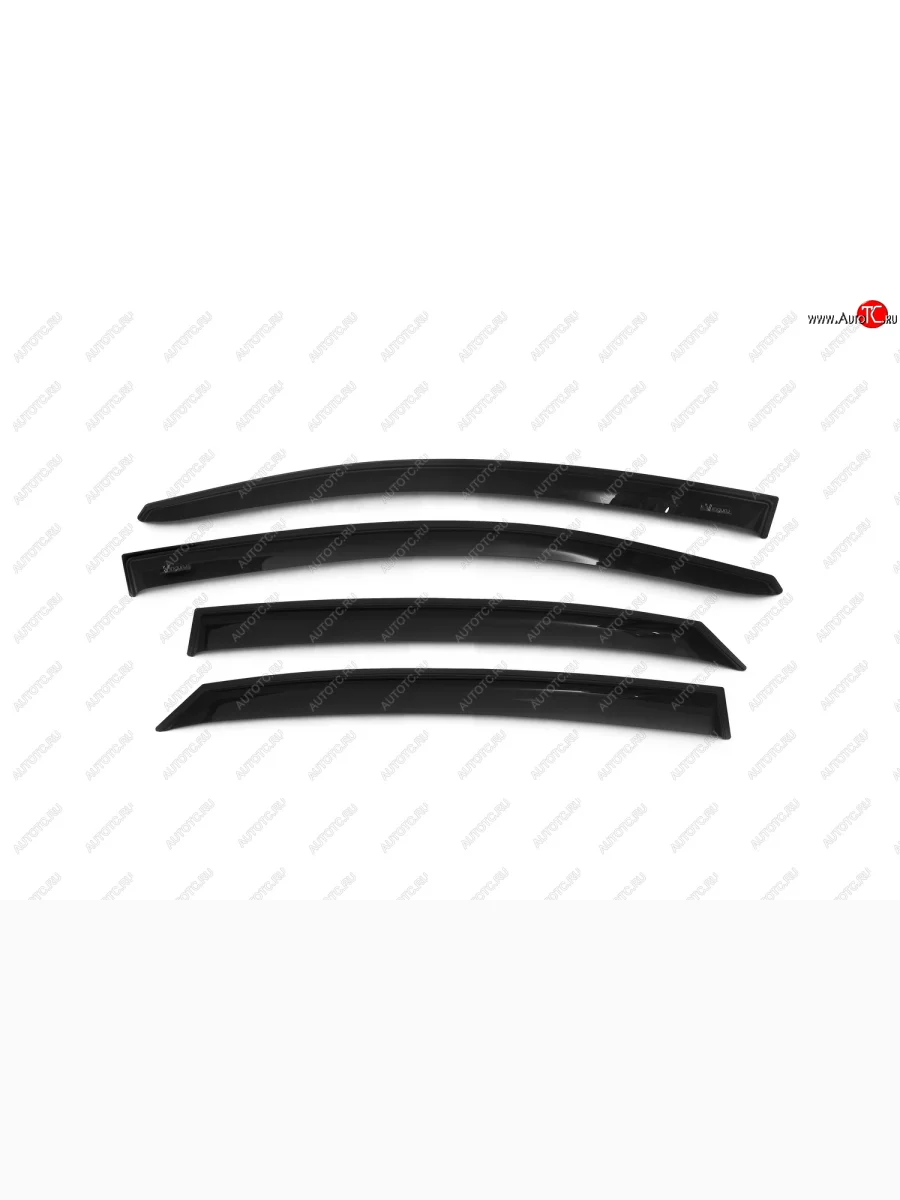 Дефлекторы окон Vinguru (накладные) Hyundai Solaris HCR седан дорестайлинг (2017-2020)  в Керчи Республика Крым