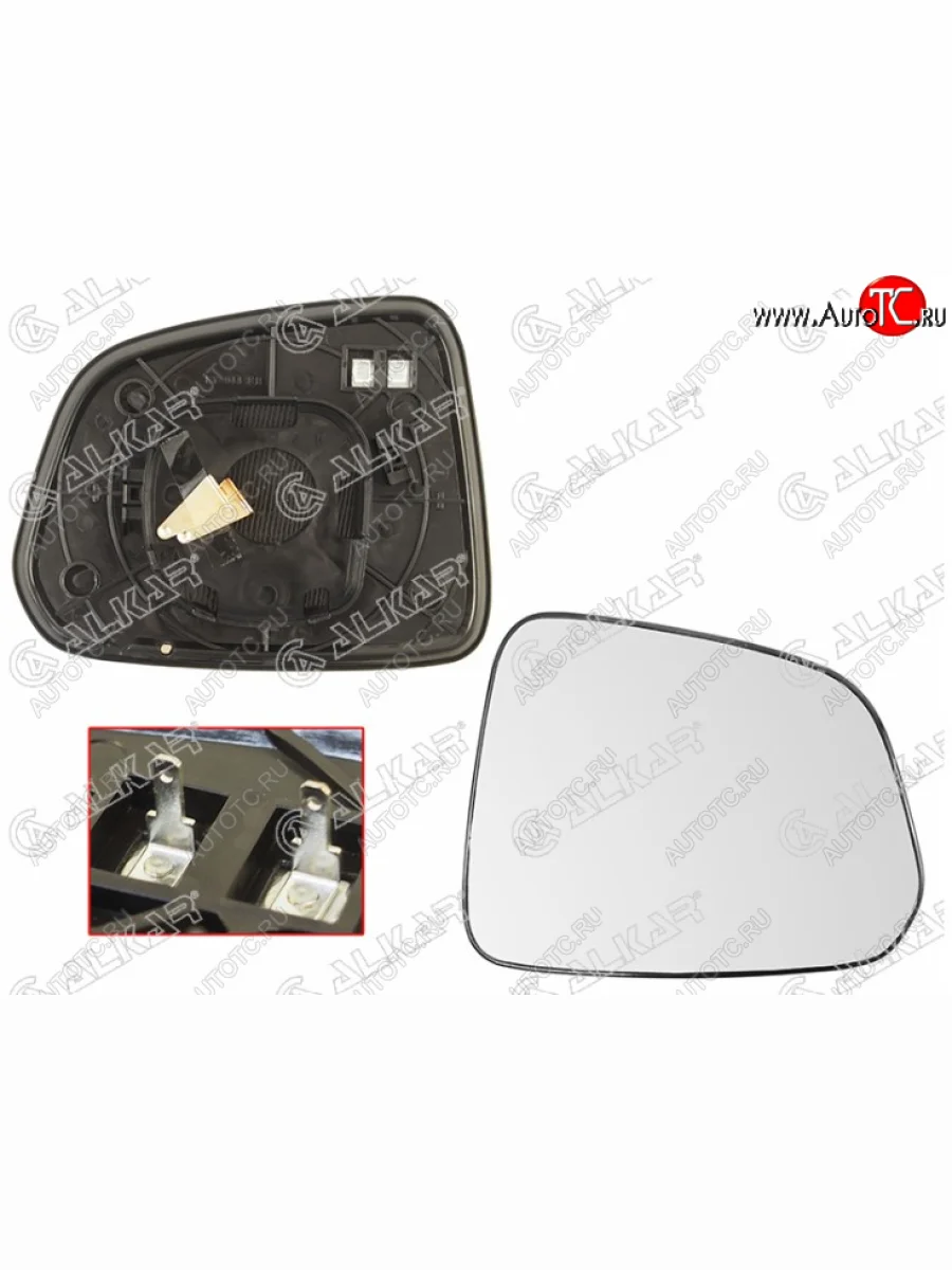 Правое полотно зеркала ALCAR (асферическое с обогревом) Chevrolet Captiva  дорестайлинг (2006-2011)  в Перми Пермском крае