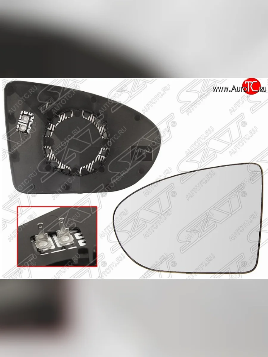 Полотно зеркала SAT (сферическое, с обогревом) Nissan Qashqai 1 J10 дорестайлинг (2007-2010)  в Воронеже Воронежской области