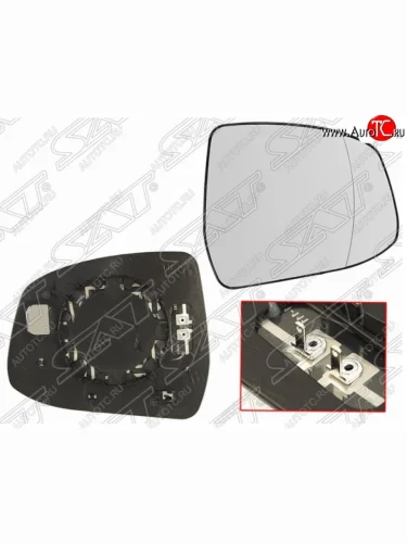 Правое полотно зеркала SAT (асферическое, с обогревом) Ford Focus 3 хэтчбэк дорестайлинг (2010-2015)