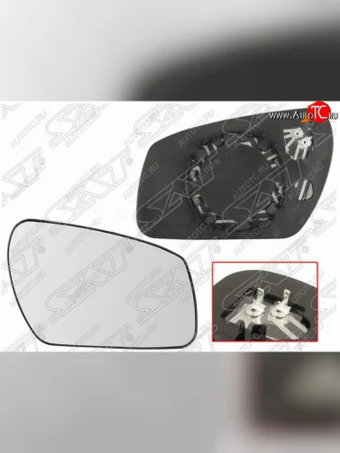 Правое полотно зеркала SAT (сферическое, с обогревом) Ford Fiesta 5 хэтчбэк 5 дв. рестайлинг (2005-2008)