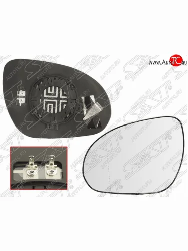Левое полотно зеркала SAT (асферическое, с обогревом) Hyundai I30 FD универсал дорестайлинг (2007-2010)