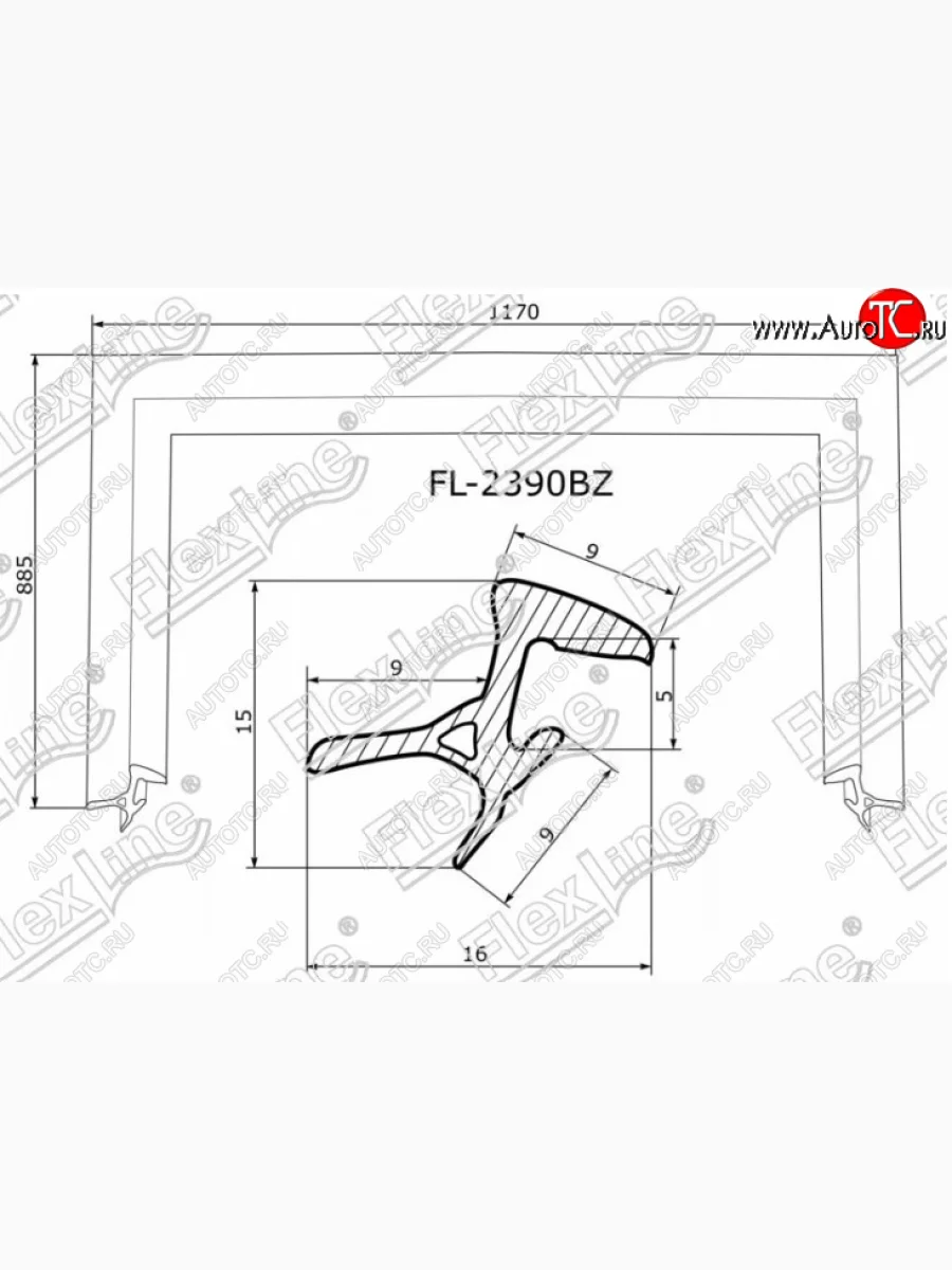 Молдинг лобового стекла FlexLine Lexus RX400H XU30 рестайлинг (2005-2009)  в Перми Пермском крае