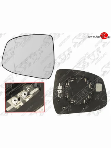 Полотно зеркала SAT (асферическое, с обогревом) Ford Focus 3 хэтчбэк дорестайлинг (2010-2015)