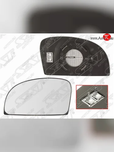 Левое полотно зеркала SAT (сферическое, с обогревом) Hyundai Getz TB хэтчбэк 5 дв. рестайлинг (2005-2010)