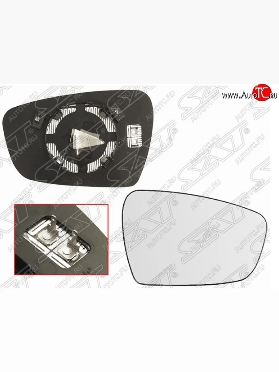Правое полотно зеркала SAT (сферическое, с обогревом) KIA Ceed 2 JD рестайлинг, хэтчбэк (2015-2018)  в Самаре Самарской области