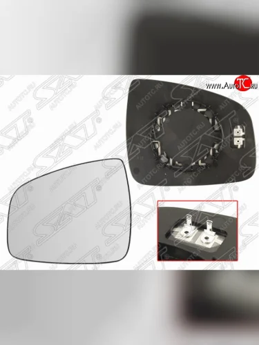 Левое полотно зеркала SAT (сферическое, с обогревом) Renault Logan 2 рестайлинг (2018-2025)