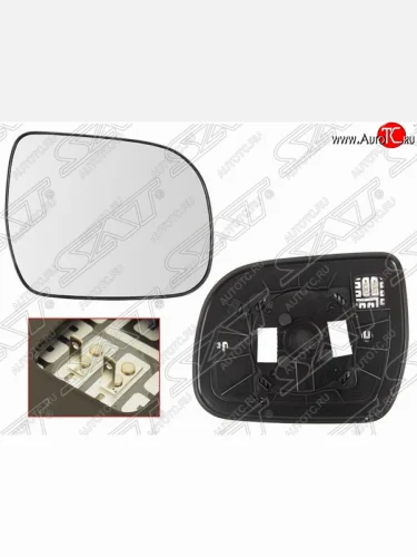 Правое полотно зеркала SAT (с обогревом) Toyota Highlander XU40 рестайлинг (2010-2013)