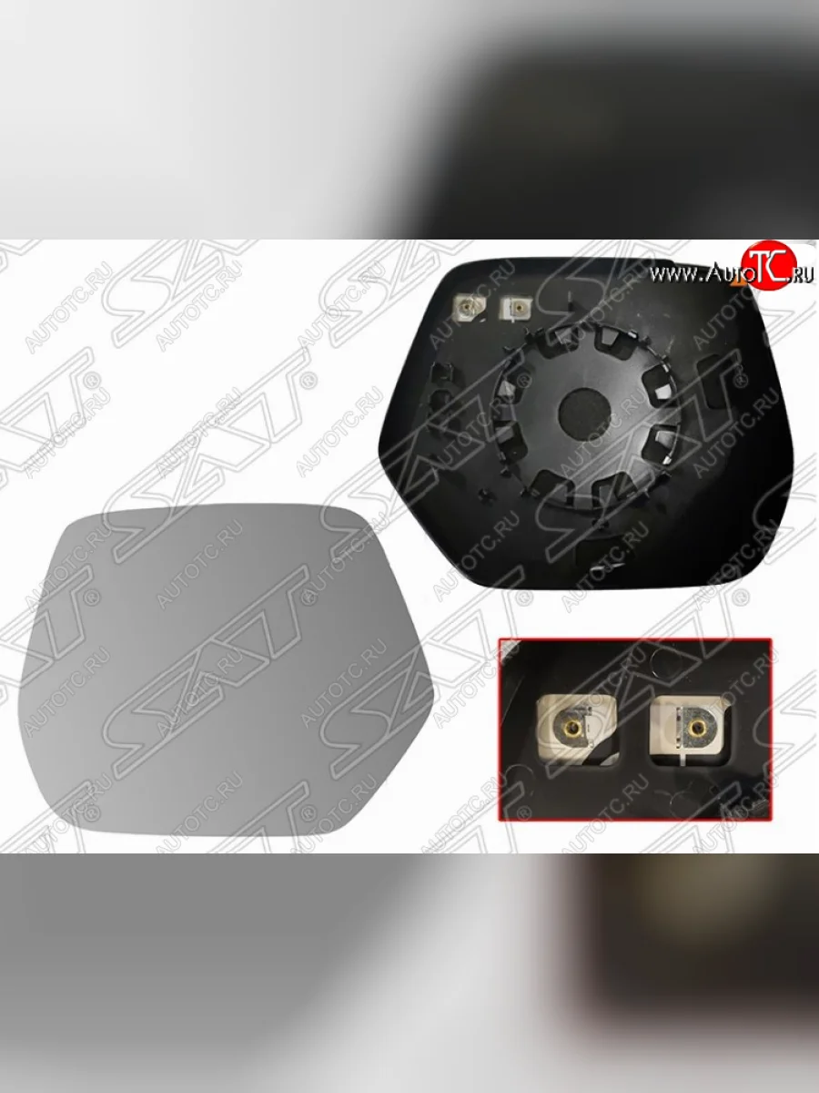 Левое полотно зеркала SAT (асферическое с обогревом) Honda CR-V RM1,RM3,RM4 рестайлинг (2014-2018)  в Перми Пермском крае