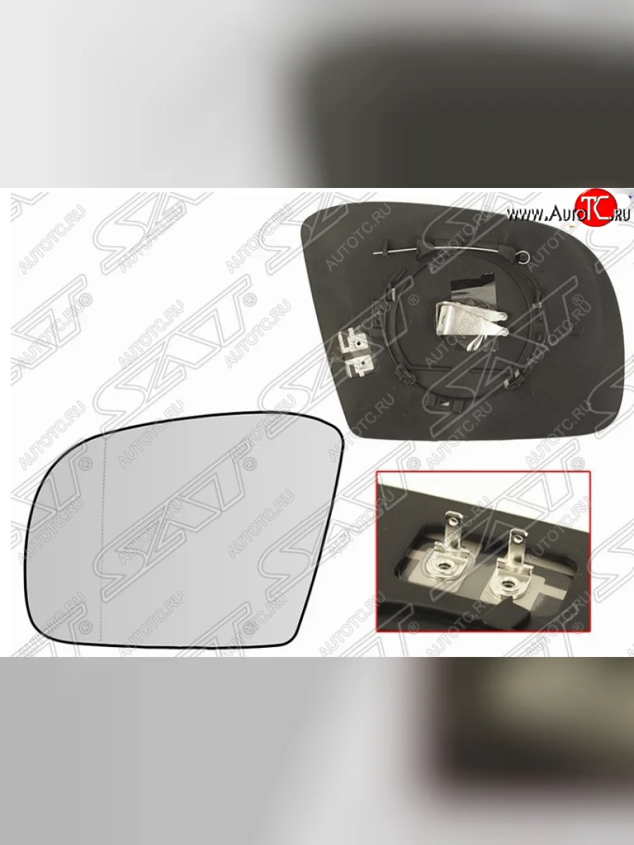 Левое полотно зеркала SAT (асферическое с обогревом) Mercedes-Benz ML class W164 дорестайлинг (2005-2008)  в Самаре Самарской области