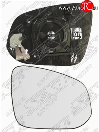 Правое полотно зеркала SAT (сферическое с обогревом) Toyota Fortuner AN160 дорестайлинг (2015-2020)