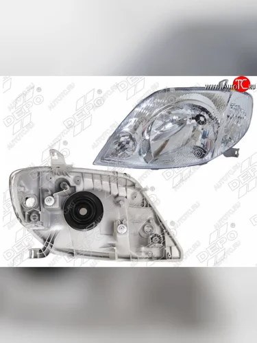 Левая передняя фара DEPO (Евросвет) Toyota Corolla  E110 (2000-2002) седан рестайлинг, универсал рестайлинг, хэтчбек 5 дв. рестайлинг