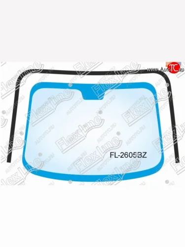 Молдинг лобового стекла FlexLine KIA Rio 2 JB дорестайлинг седан (2005-2009)