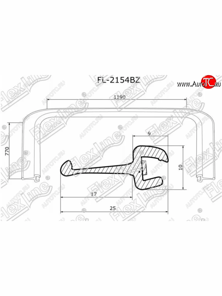 Молдинг лобового стекла FlexLine Subaru Legacy BH/BE12 универсал (1998-2003)  в Перми Пермском крае