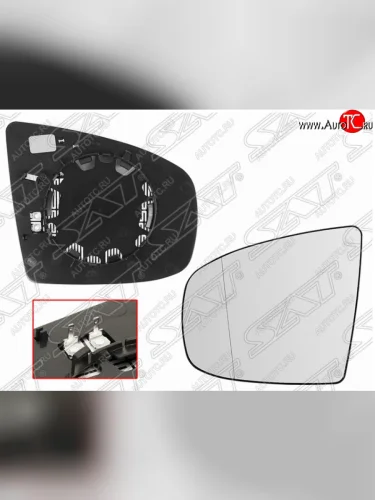 Левое полотно зеркала SAT (асферическое с обогревом) BMW X5  E70 - X6  E71