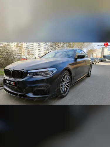 Сплиттер переднего бампера M-Performance (Неокрашенный) BMW 5 серия  G30 (2016-2020) дорестайлинг, седан