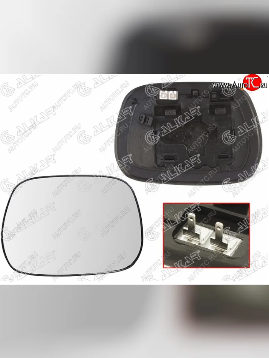 Правое полотно зеркала ALCAR (сферическое с обогревом) Toyota RAV4 CA20 3 дв. дорестайлинг (2000-2003)  в Керчи Республика Крым