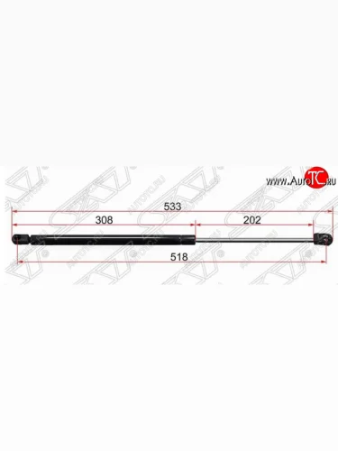 Упор багажника SAT Hyundai Tucson  JM (2004-2010)
