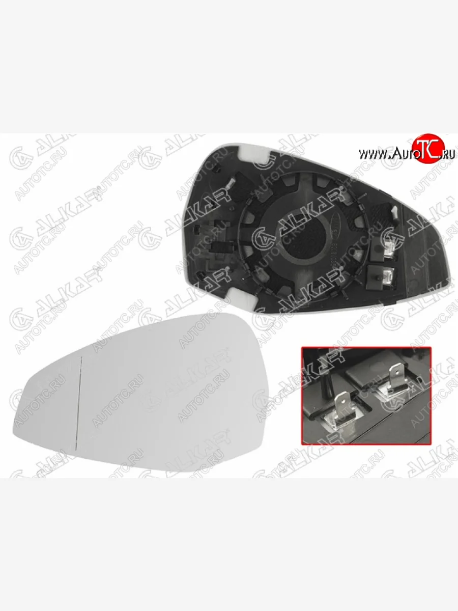 Левое полотно зеркала ALCAR (асферическое с обогревом) Audi A4 B9 дорестайлинг,седан (2016-2020)  в Воронеже Воронежской области