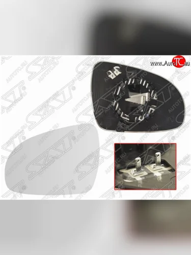 Левое полотно зеркала SAT (с обогревом) KIA Sportage  4 QL (2016-2022) дорестайлинг, рестайлинг