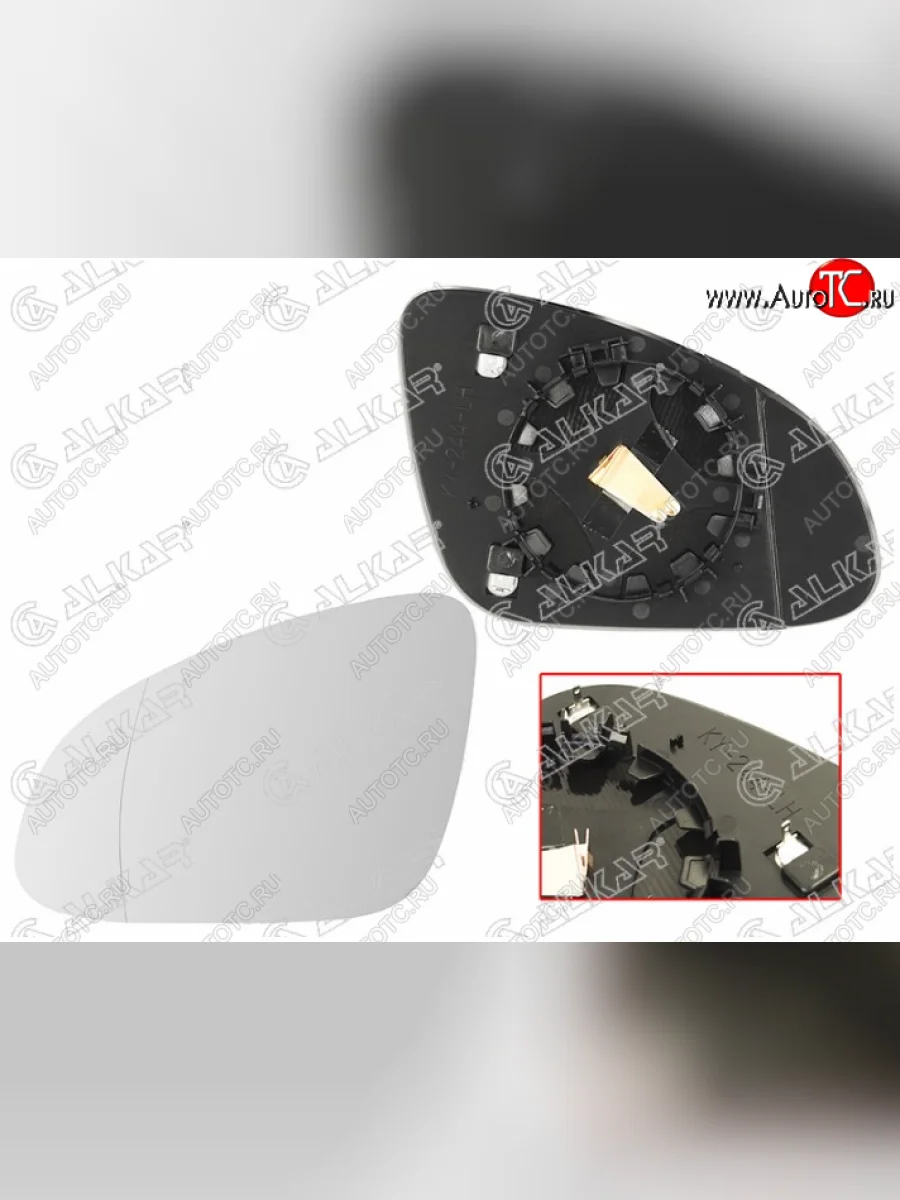 Левое полотно зеркала ALCAR (асферическое с обогревом) Opel Astra J хэтчбек 5 дв. дорестайлинг (2009-2012)  в Керчи Республика Крым