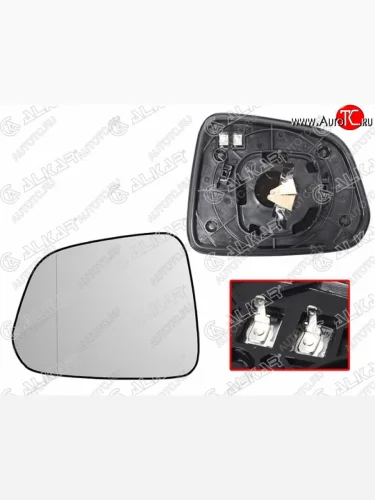 Левое полотно зеркала ALCAR (асферическое с обогревом) Chevrolet Captiva (2006-2016)  дорестайлинг, 1-ый рестайлинг, 2-ой рестайлинг