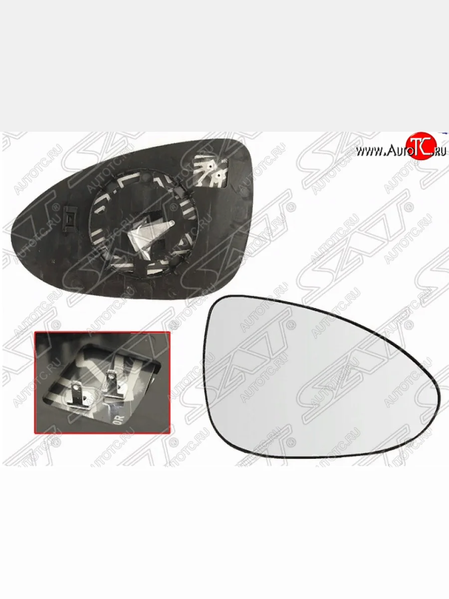 Левое полотно зеркала SAT (для электрического) Chevrolet Aveo T300 хэтчбек (2011-2015)  в Самаре Самарской области