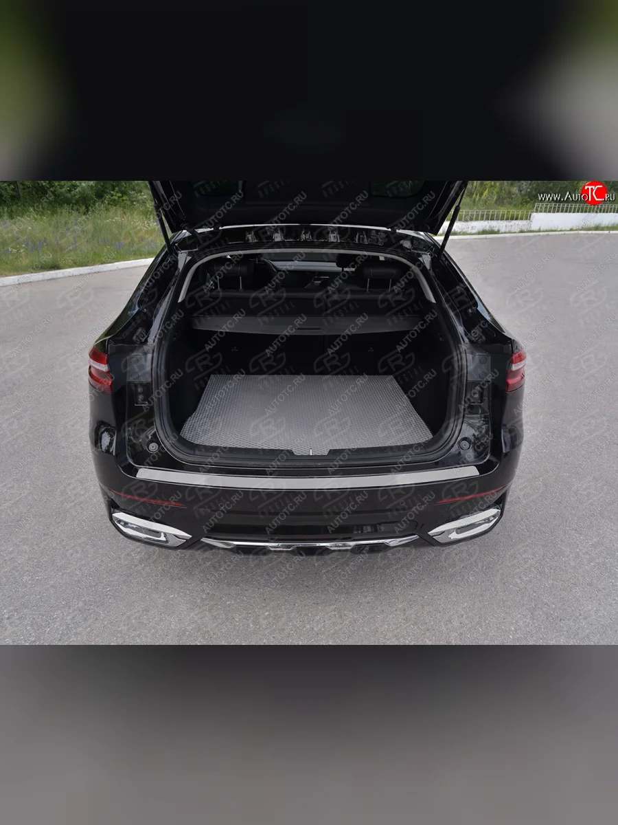 Защитная накладка заднего бампера Russtal Haval F7x дорестайлинг (2019-2022) (шлифованная поврехность)  с доставкой в г. Керчь