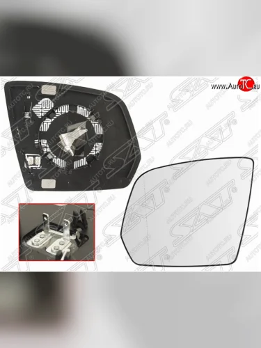 Левое полотно зеркала SAT (асферическое с обогревом) Mercedes-Benz GL class  X164 - ML class  W164