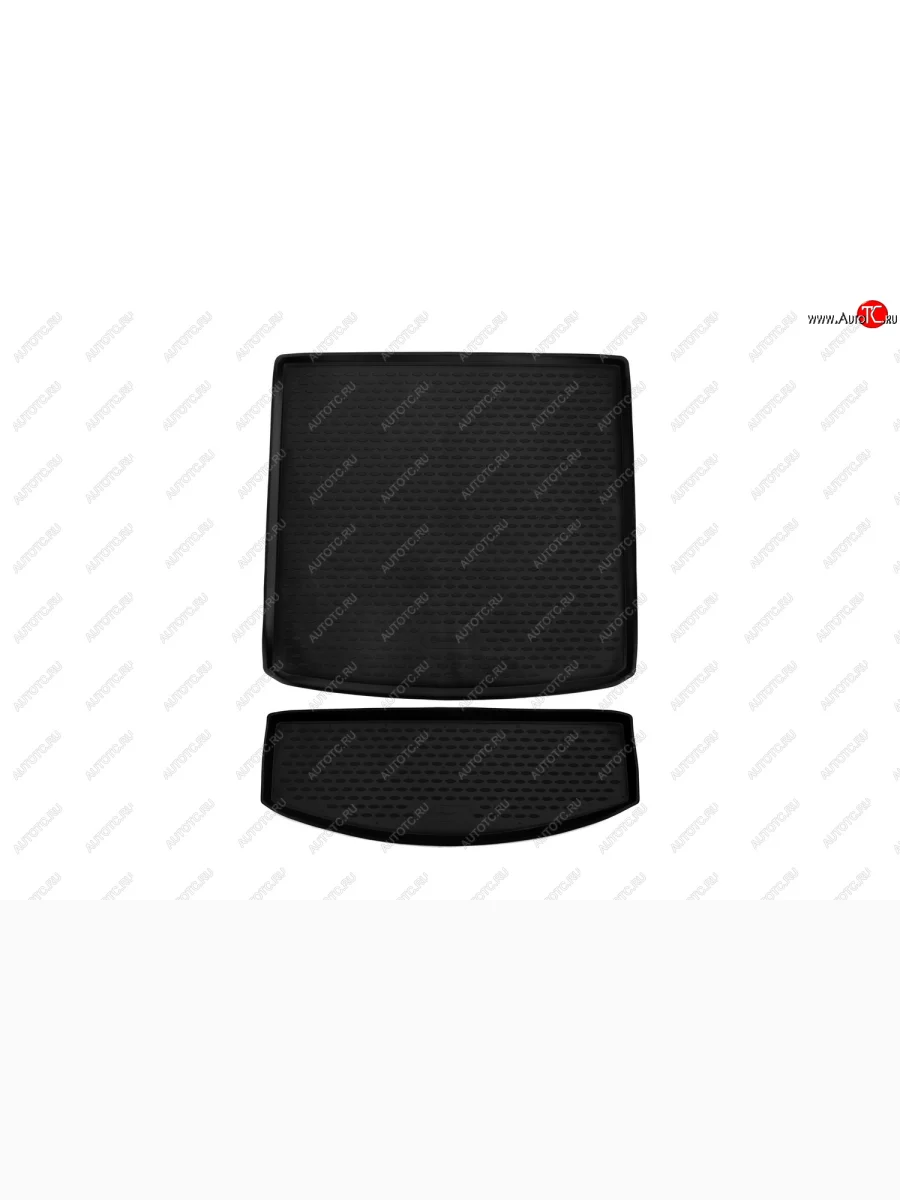 Коврик багажника Element (полиуретан, 2 части, 7 мест)  Volkswagen Touran (2003-2015) 1T  в Самаре Самарской области