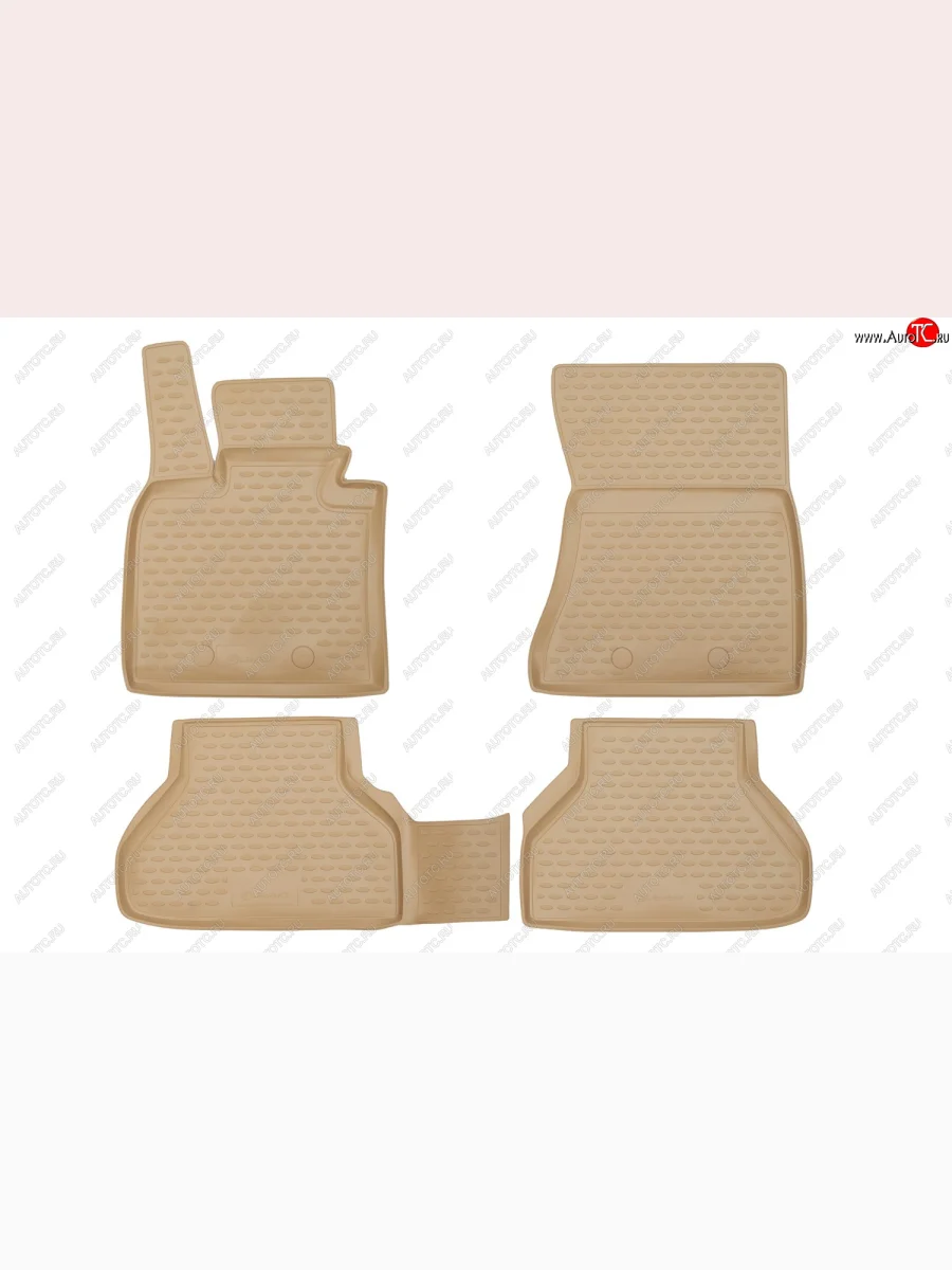 Комплект ковриков салона Element (полиуретан) BMW X6 E71 дорестайлинг (2008-2012) (бежевые)  в Керчи Республика Крым