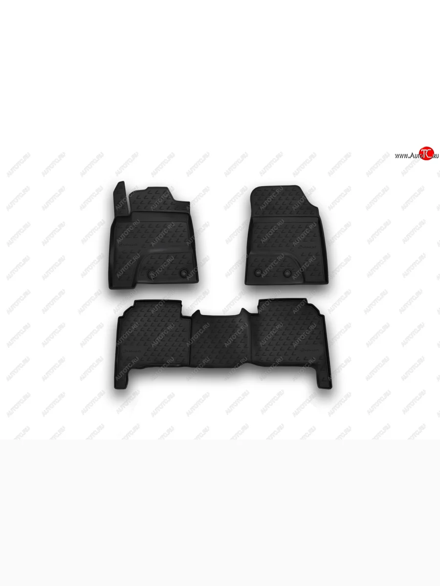 Комплект ковриков салона (чёрные, полиуретан, 5 мест) Element Lexus LX570 J200 1-ый рестайлинг (2012-2015) (Чёрные)  с доставкой в г. Керчь