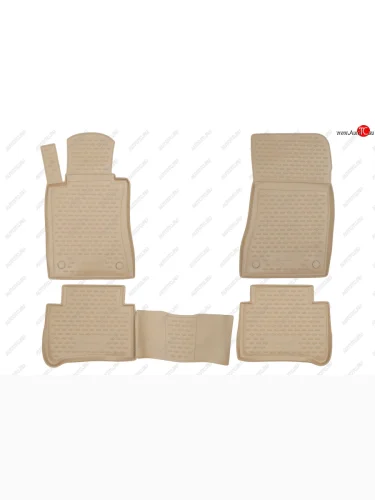 Комплект ковриков салона Element (полиуретан) (бежевые) Mercedes-Benz E-Class  W211 (2002-2009) дорестайлинг седан, рестайлинг седан