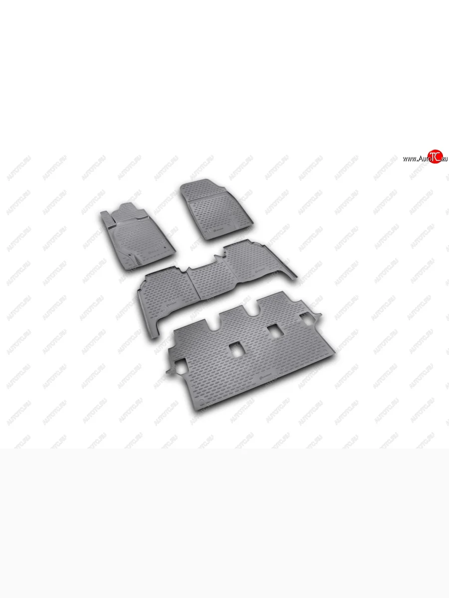 Комплект ковриков салона Element (полиуретан)  Toyota Land Cruiser (2007-2012) 200 (черные)  в Керчи Республика Крым
