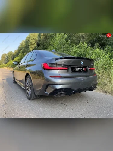 Диффузор заднего бампера М-Perfomance 340 Inmax (цвет: черный глянец) BMW 3 серия  G20 (2018-2022) седан