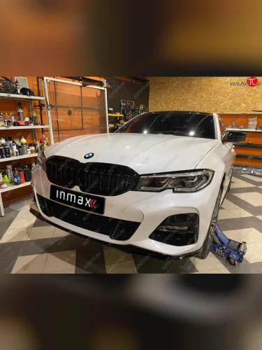 Сплиттер переднего М-бампера М-Perfomance (цвет: черный глянец) BMW 3 серия  G20 (2018-2022) седан